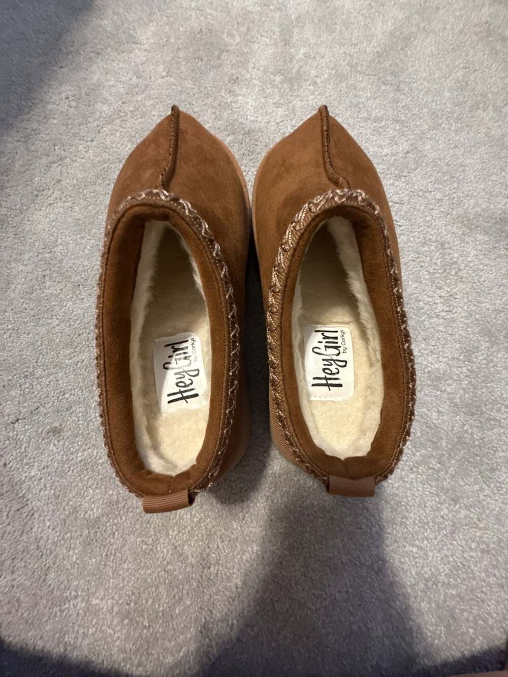 Hey Girl Pillow Talk Size 7 Slippers Brown